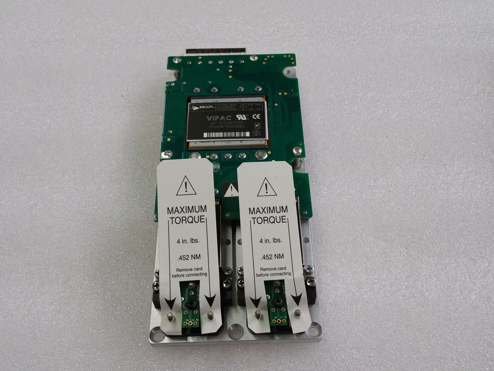 Vicor VP-D1537775E VIPAC 115/230 VAC Input, Dual DC Output 48V-3.1A, 28V-5.4A
