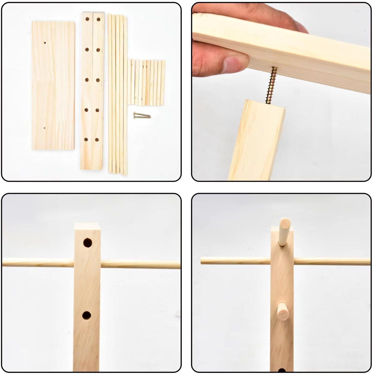 8-Layer Wood Sunglass Display Rack Wooden Glasses Display Stand Holder Organizer