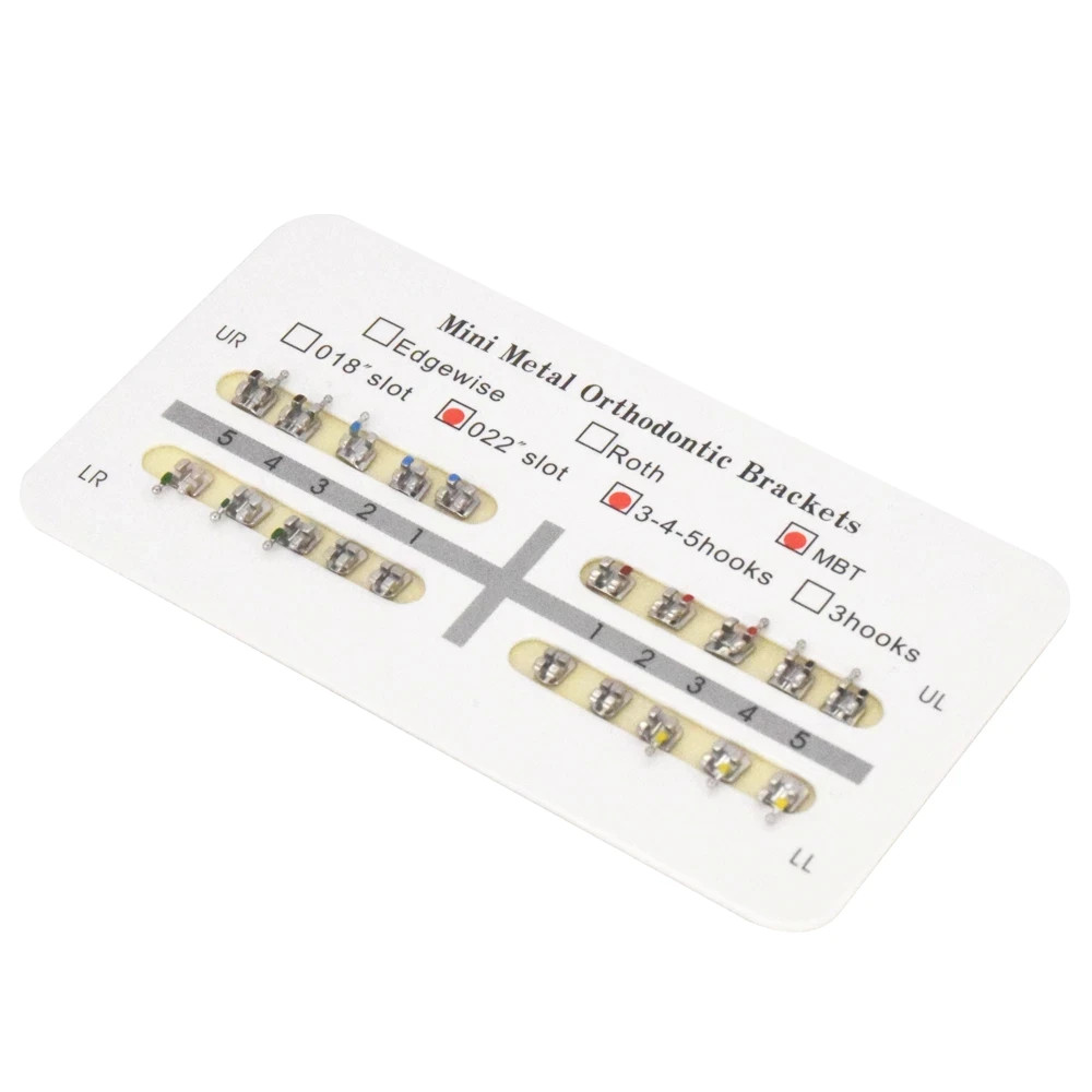 Dental Orthodontic Bracket Mini Standard MBT Roth.022 MIM Monoblock 3 4 5 Hook