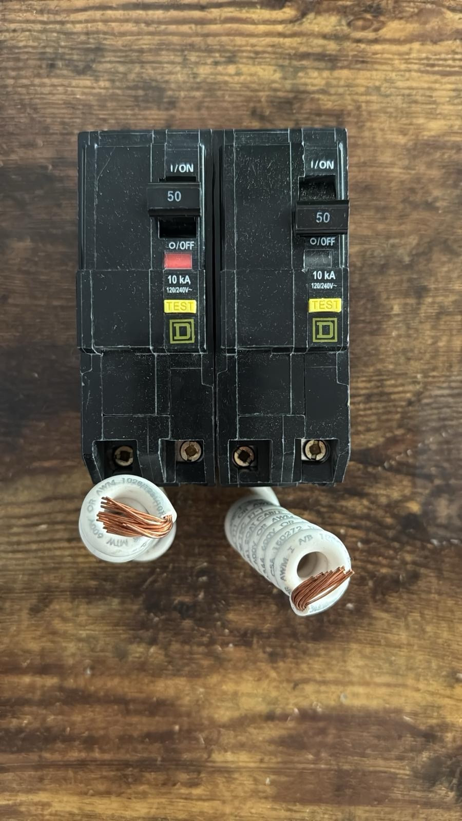 2 PCS Square D QO250GFI 50A Circuit Breaker