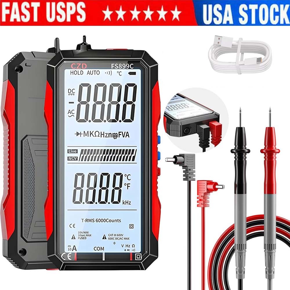 Rechargeable Digital Multimeter FS899C – Electrical & NCV Testing