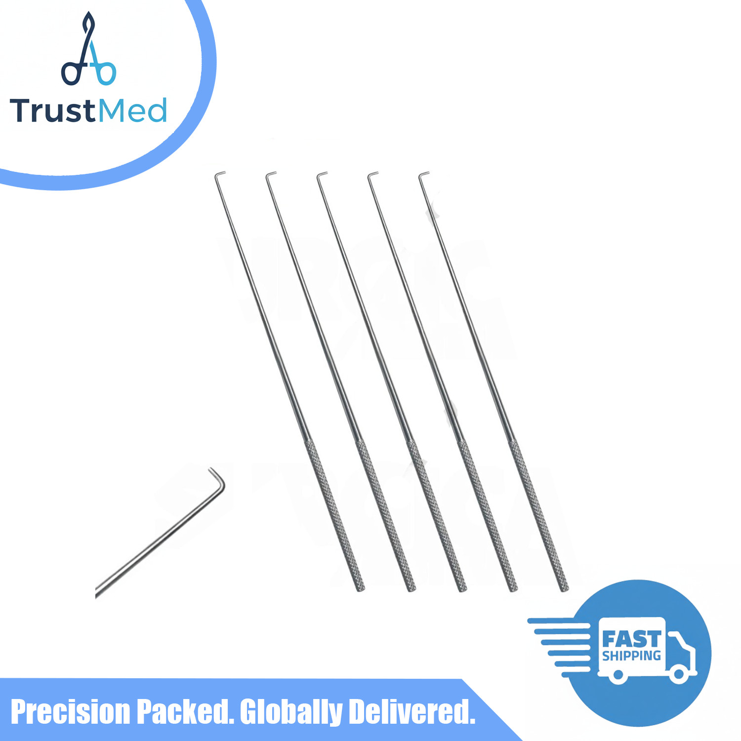 Surgical 5 Pcs Day Ear Hook 6.5″ Small 1mm ENT Surgical Instruments German Grade