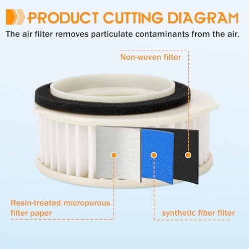 V Star 650 Air Filter 4TR-14451-00 Replacement for Yamaha V Star 650 XVS650 Cust