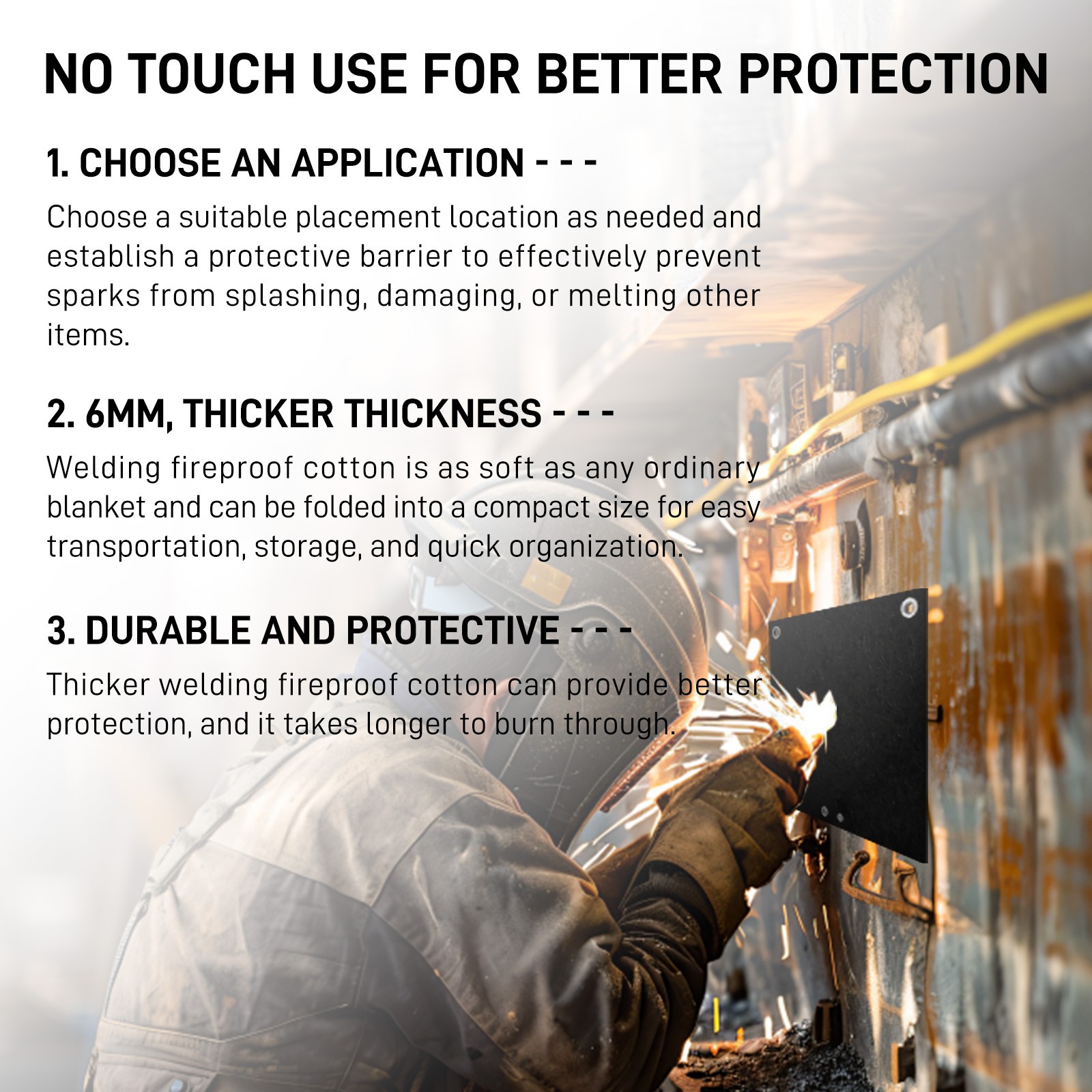 Fireproof Heat Shield 12.2in, 6mm Durable for Fire Pit & Extreme Safety