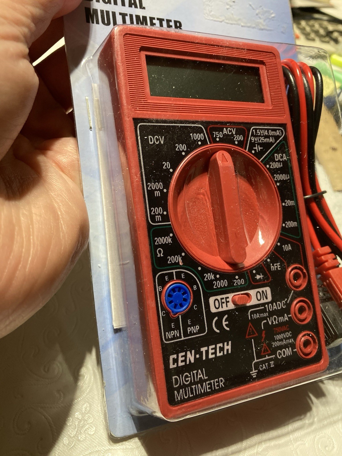 Cen-Tech 7 Function Digital Multimeter Tester Multi-tester NIB AC/DC volt #98025