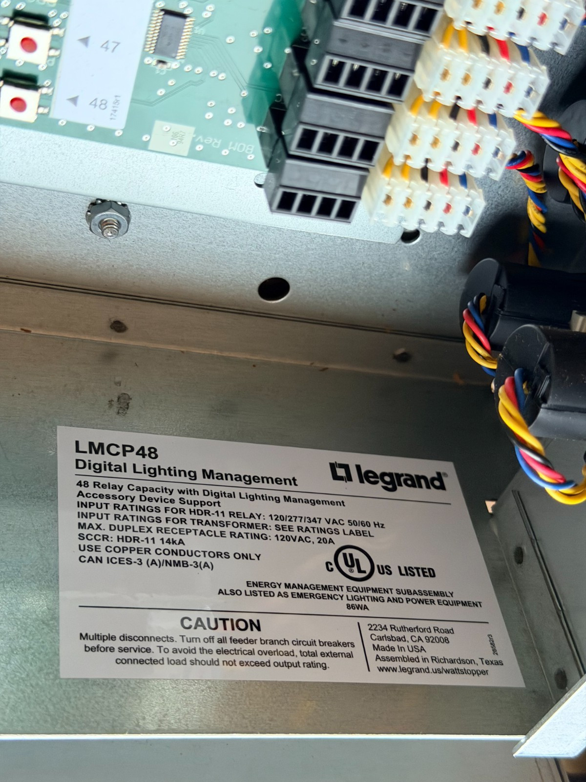 Brand New Legrand Wattstopper lmcp 48 Interior relay capacity