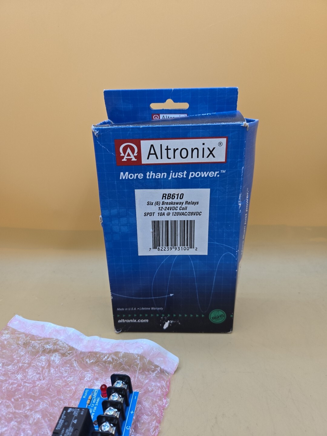 Altronix RB610 Relay Module, Breakaway, 6 -12/24VDC SPDT 10A -120VAC/28VDC