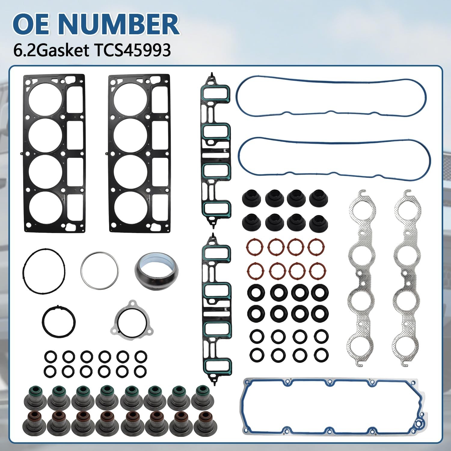 NON-AFM Lifter Kit 6.2L With Head Gasket Set & Bolts Fit for Chevrolet Tahoe …