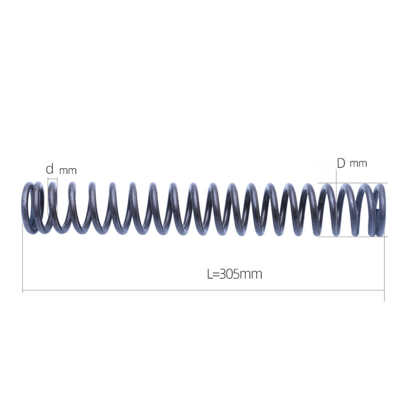 1.5/1.6/1.8mm Spring Steel Black Compression Spring 110-150mm Length Rust Proof