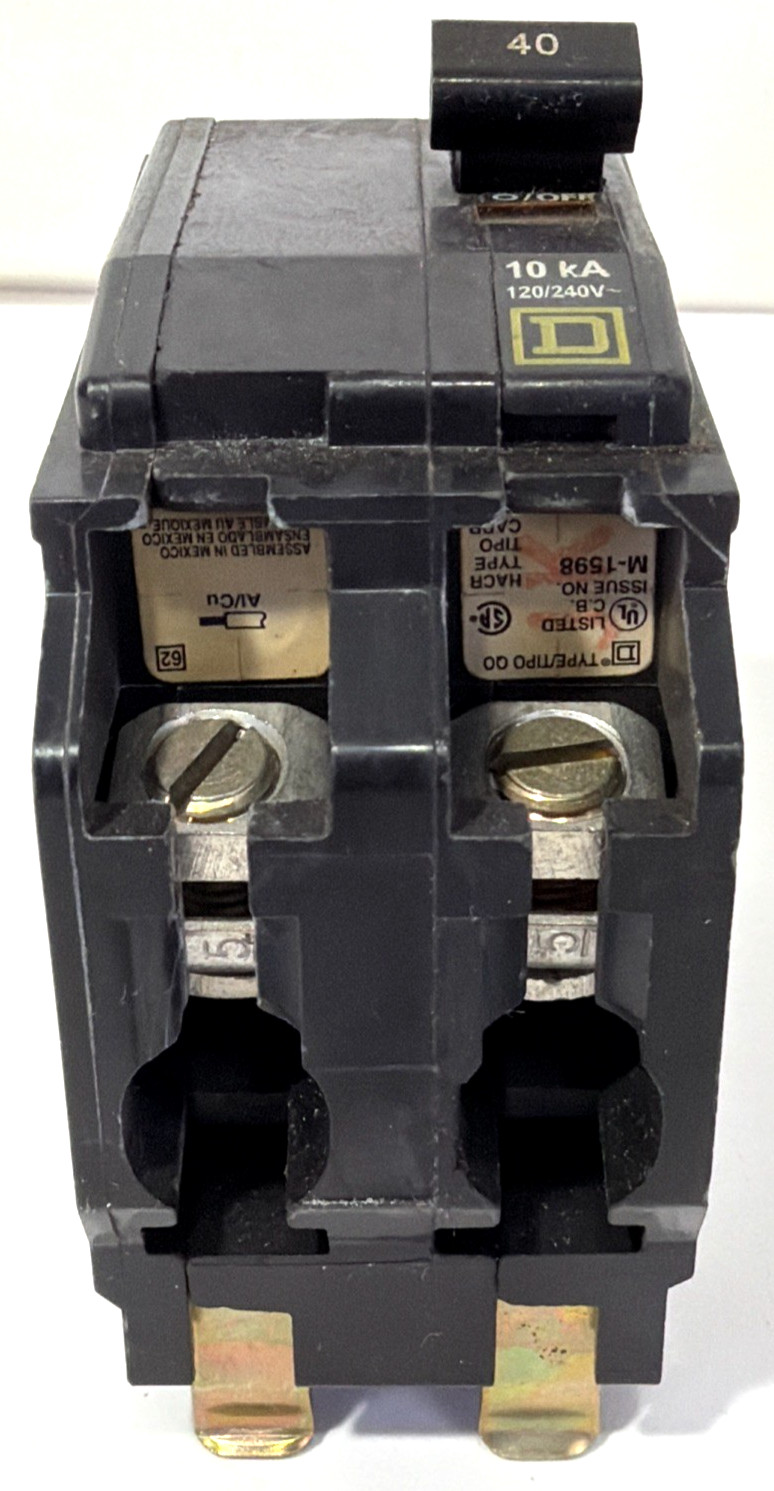 Square D QO 40A 2‑Pole Plug‑In Circuit Breaker – QO240 – Used