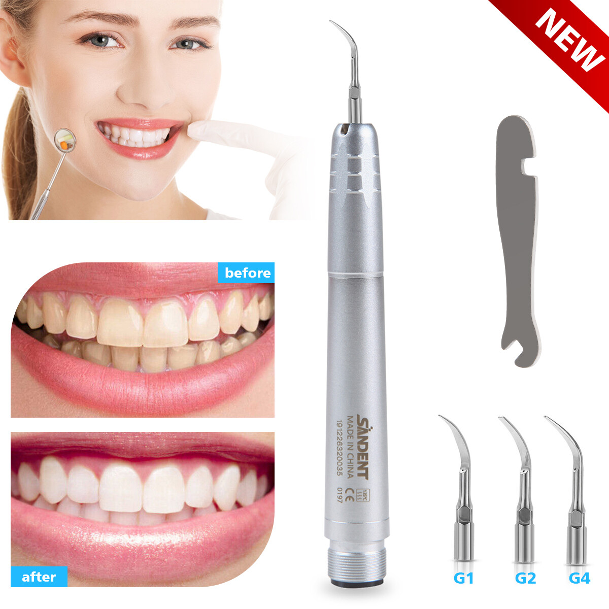 VRN Dental Ultrasonic Scaler with LED handpiece / Air Scaler 2Hole / 4Hole