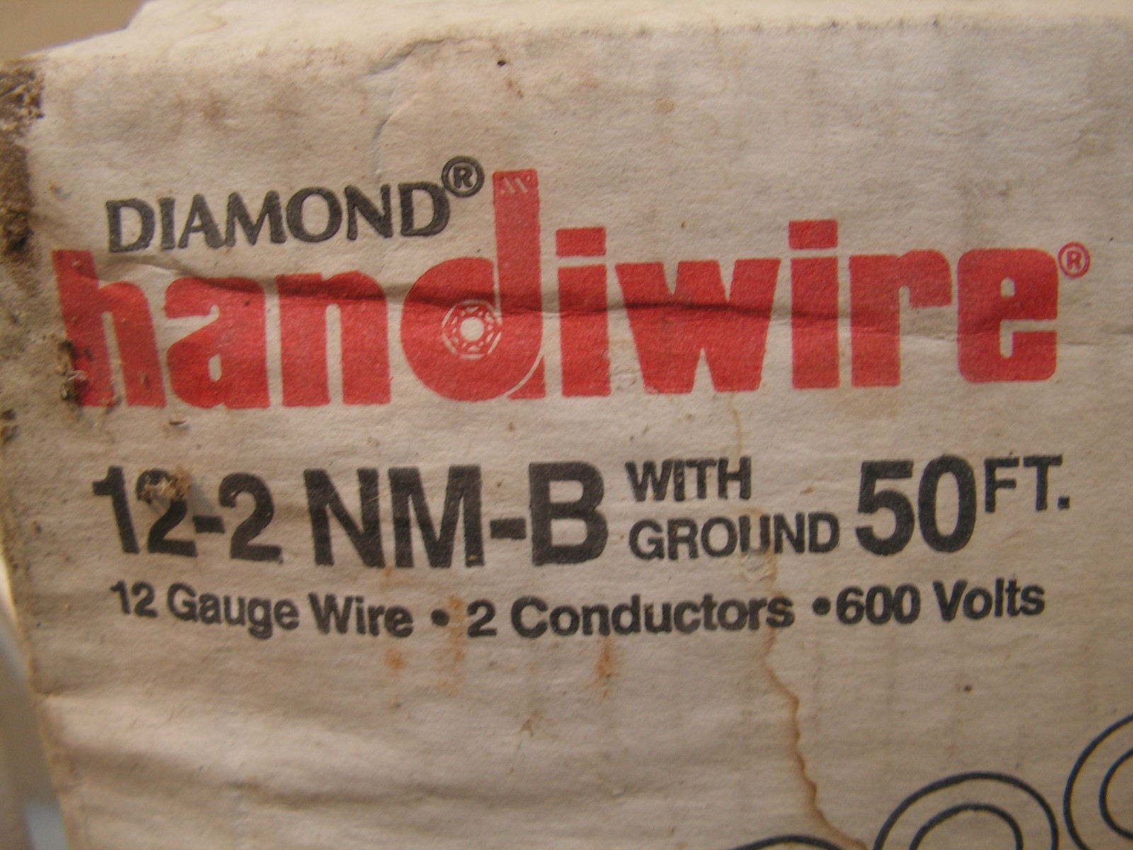 Vintage Diamond Handiwire Cable Romex Copper Wire Cable 12/2 NM-B 49+ft 100% Cop