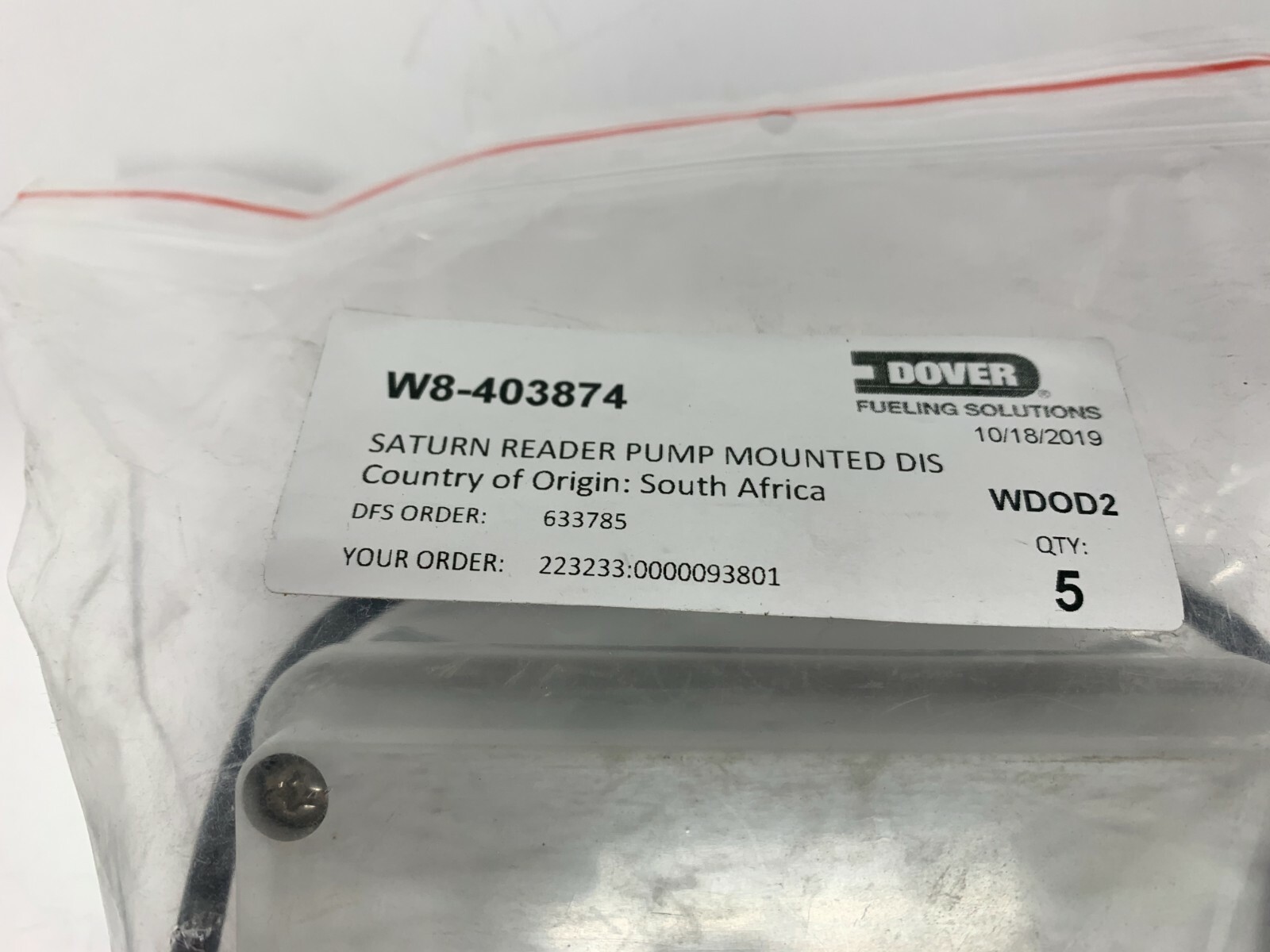 1 Dover Fueling Saturn Reader Pump Mounted DIS W8-403874 WDOD2