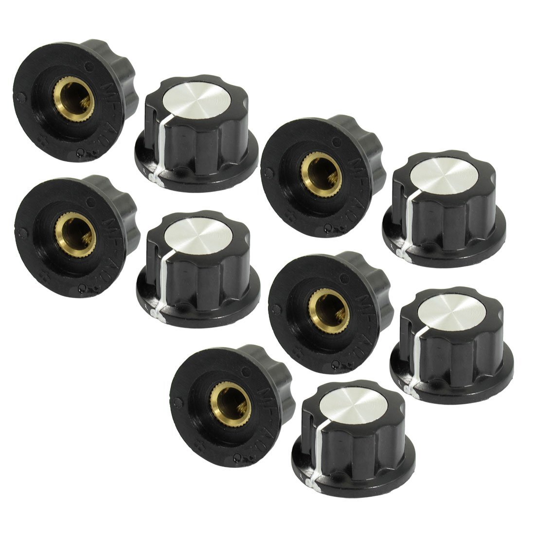 A13041000ux0108 Perillas Giratorias Superiores En Tono Plateado Para 6 Mm Po…