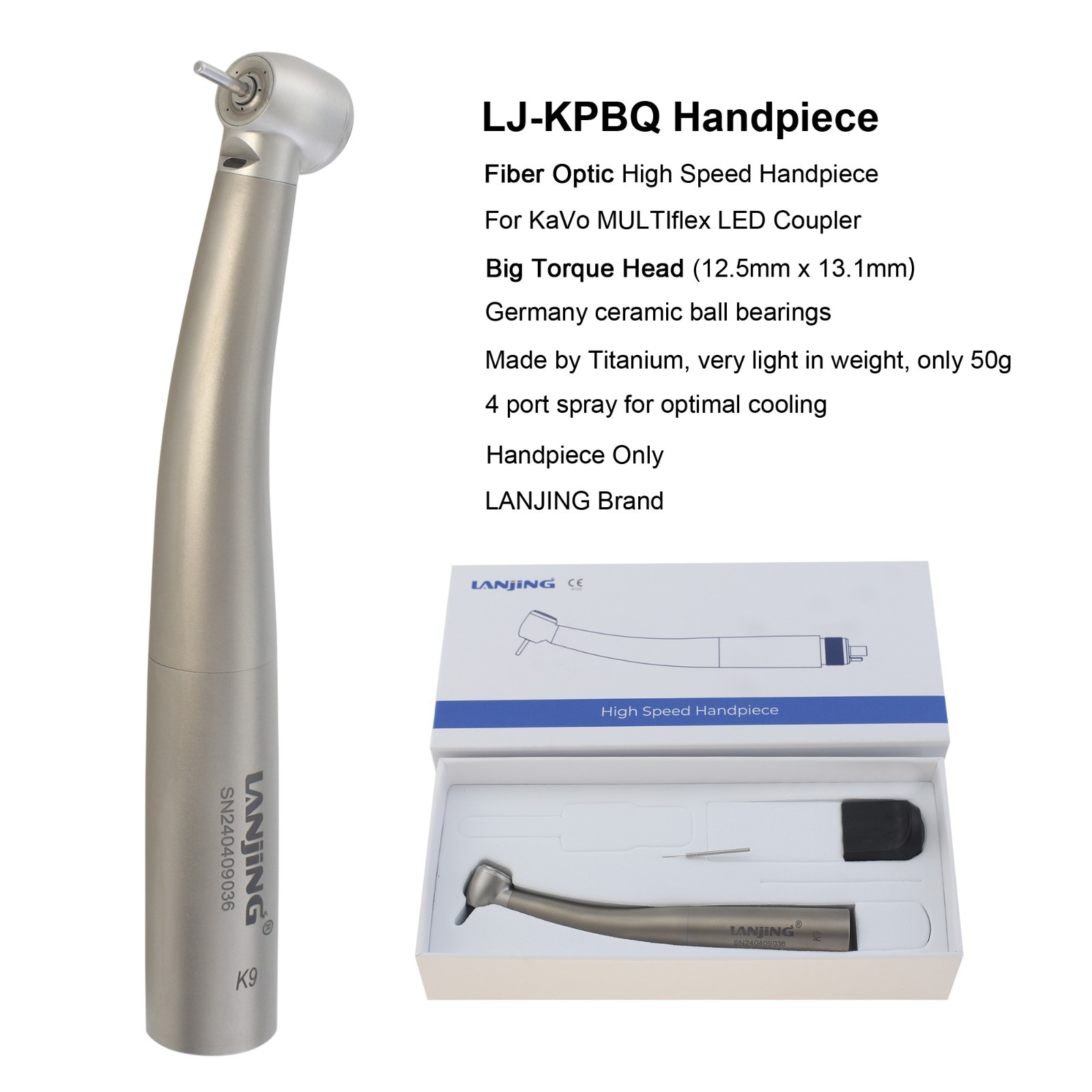 BEING Dental Fiber Optic LED High Speed Handpiece Mini KaVo MULTIflex Coupler