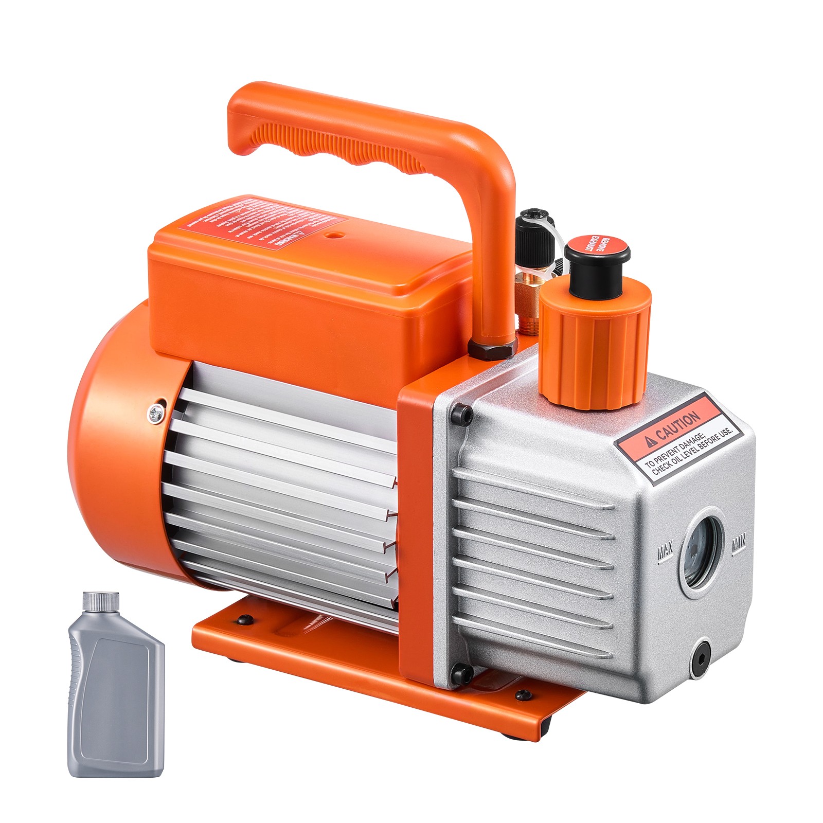 Vacuum Pump 3.5 CFM HVAC Single Stage Rotary Vane Vacuum Pump Oil Included