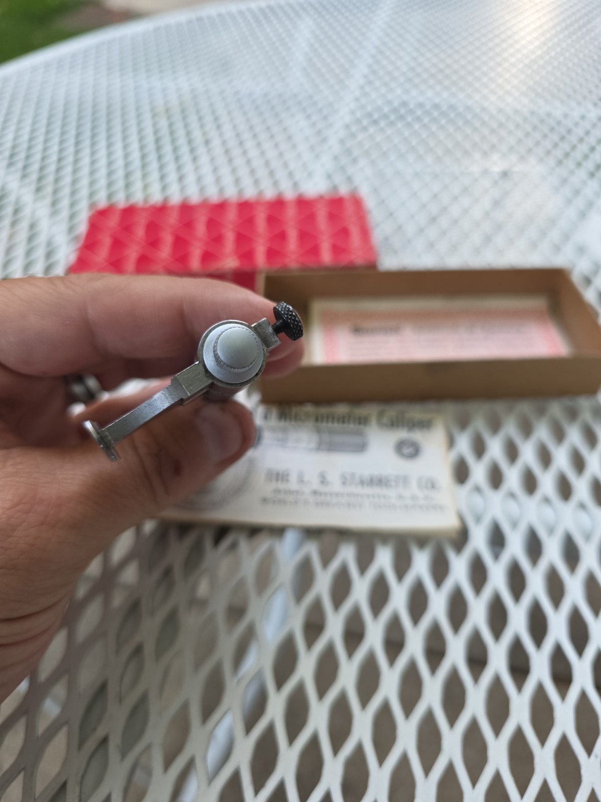 Starrett 701A Inside Groove Micrometer 0.500-1.500 in Box Very Nice Condition