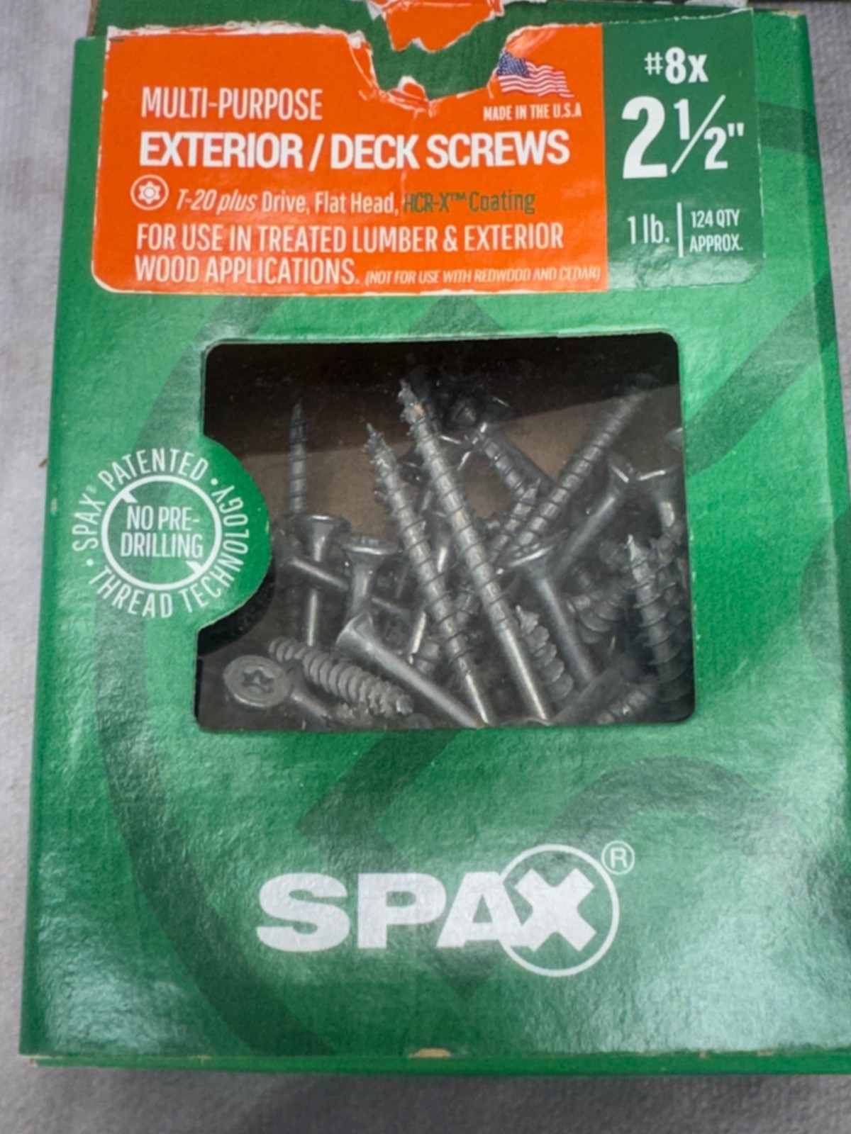 Lot of 6 Partial SPAX Construction Deck Screws Grip Rite Exterior Screws Mixed