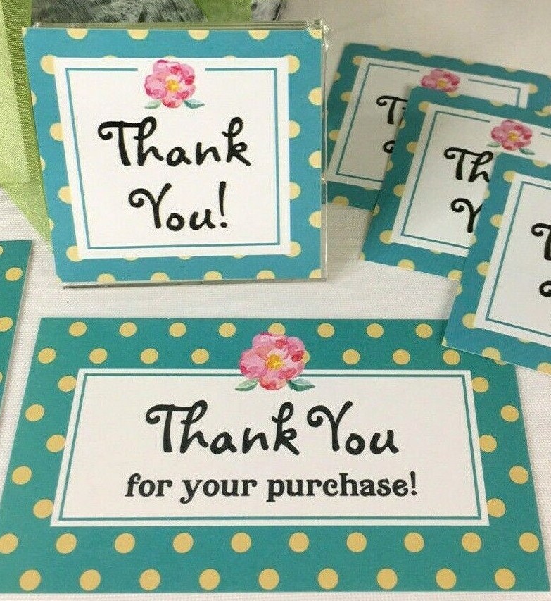 Small Business Thank You for Your Purchase Cards, Thank You Stickers Sets