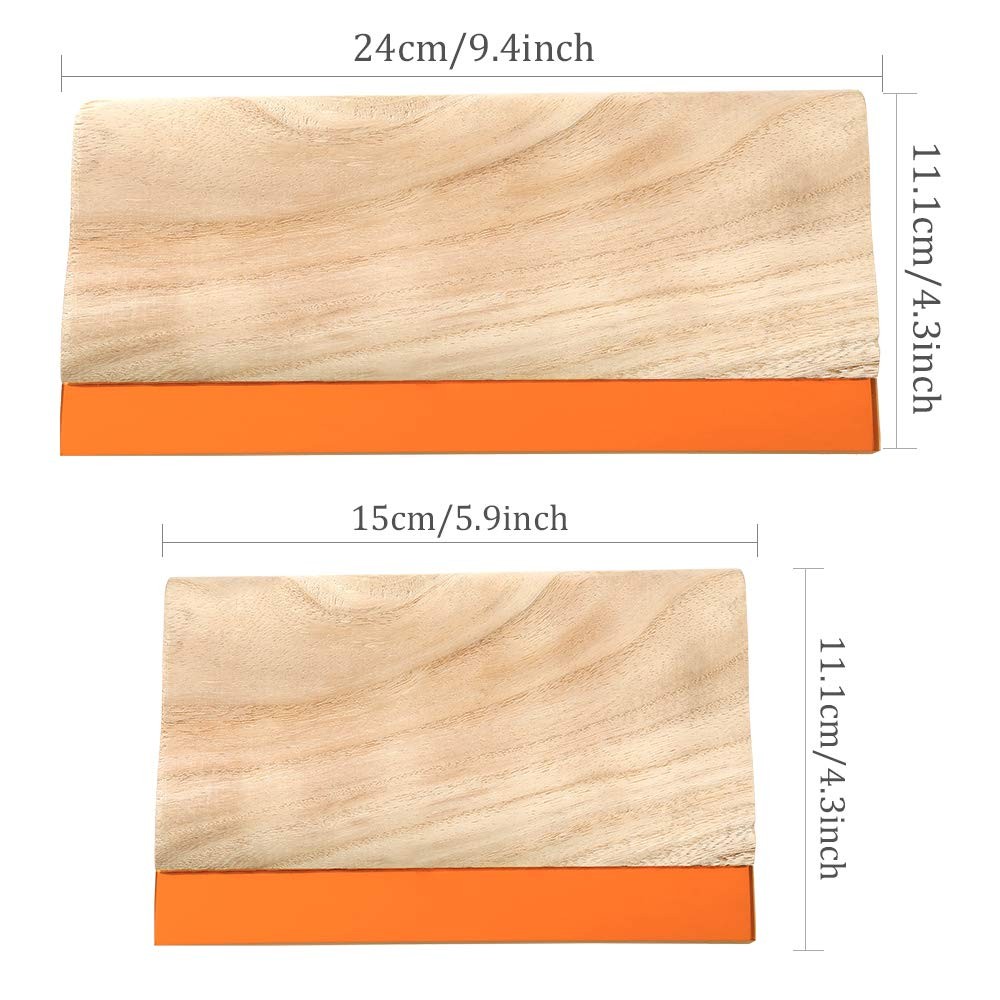 Screen Printing Squeegee Set Wooden Handle 2 Sizes