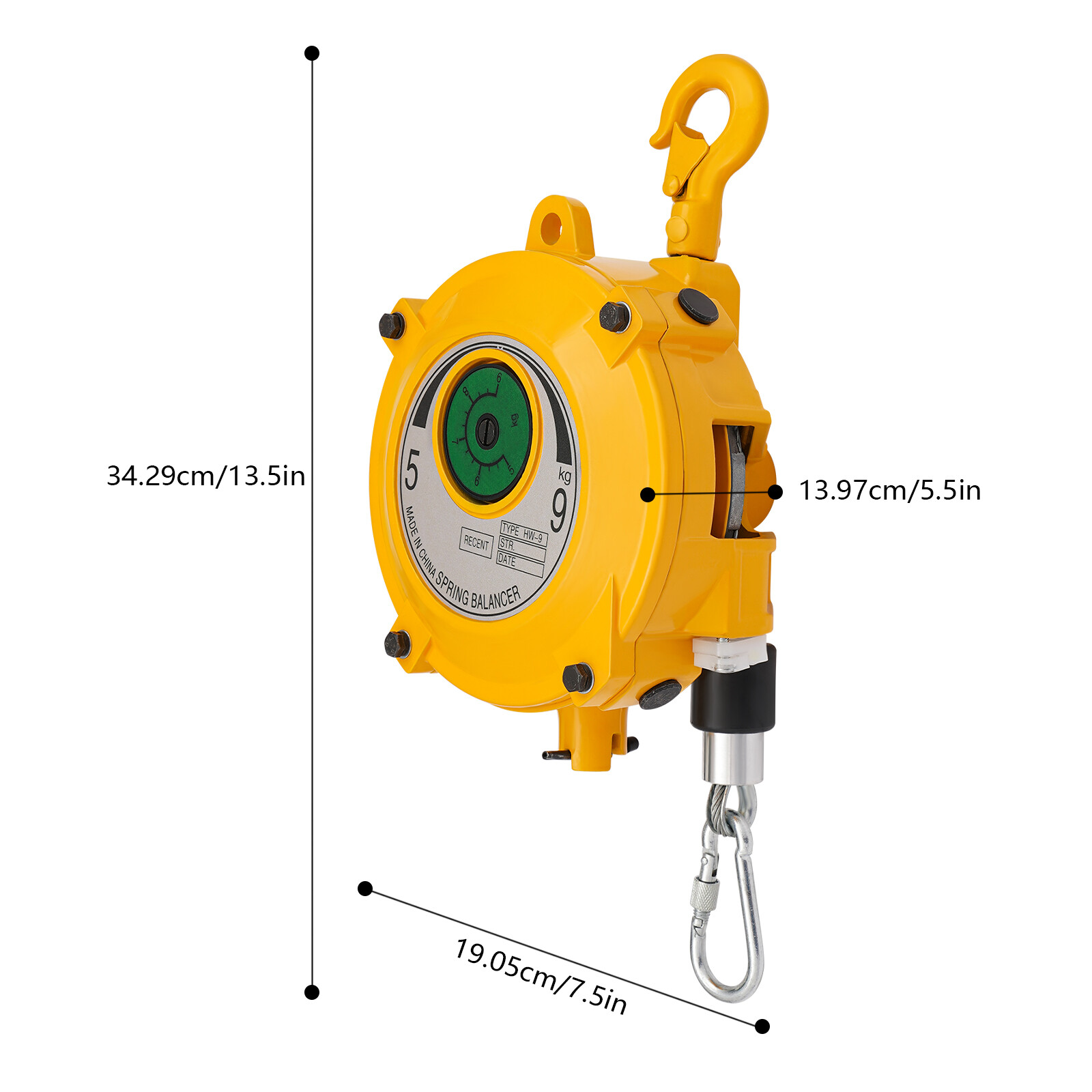 5-9kg Adjustable Spring Tool Balancer, Retractable Spring Balancer W/ Wrench