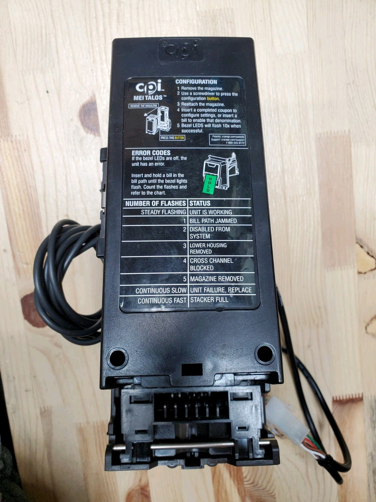CPI MEI T7P2 4in1+ CARD READER $1 $5 $10 $20 Bill Validator Acceptor T702 T7T2