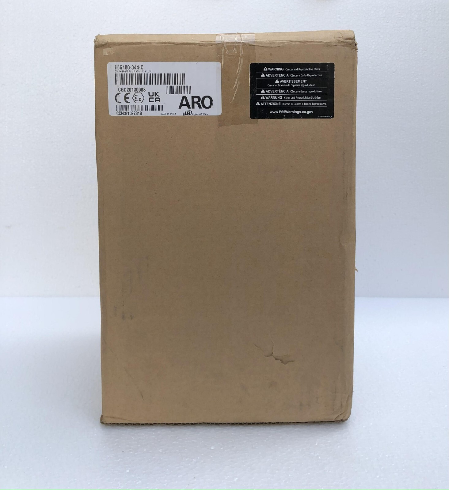 Ingersoll Rand Aro 666100-344-C Air Operated Double Diaphragm Pump 1″ Aluminum