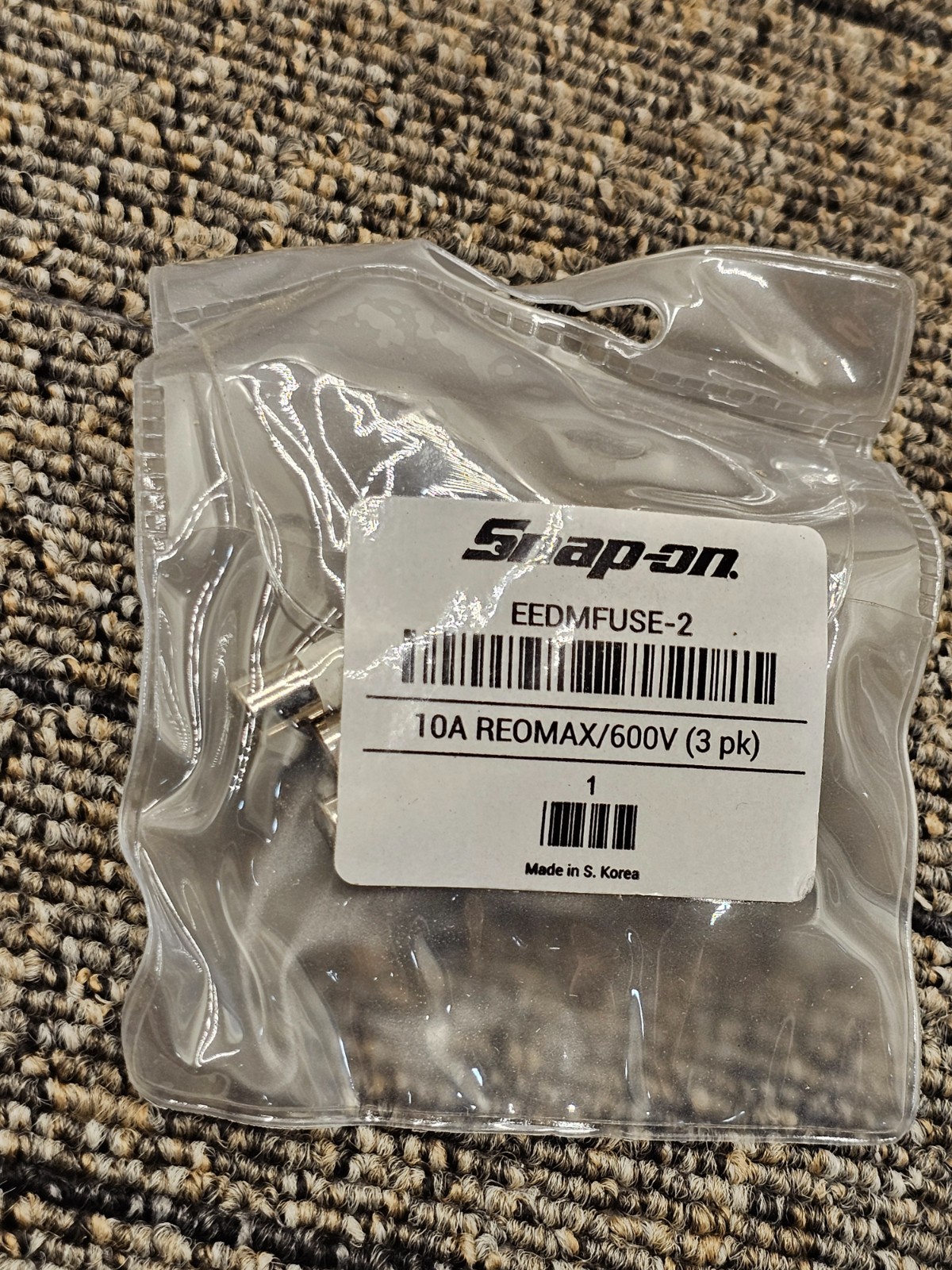 (QTY 6) SNAP-ON EEDMFUSE-2 10 Amp REOMAX/ 600 V Model Replacement