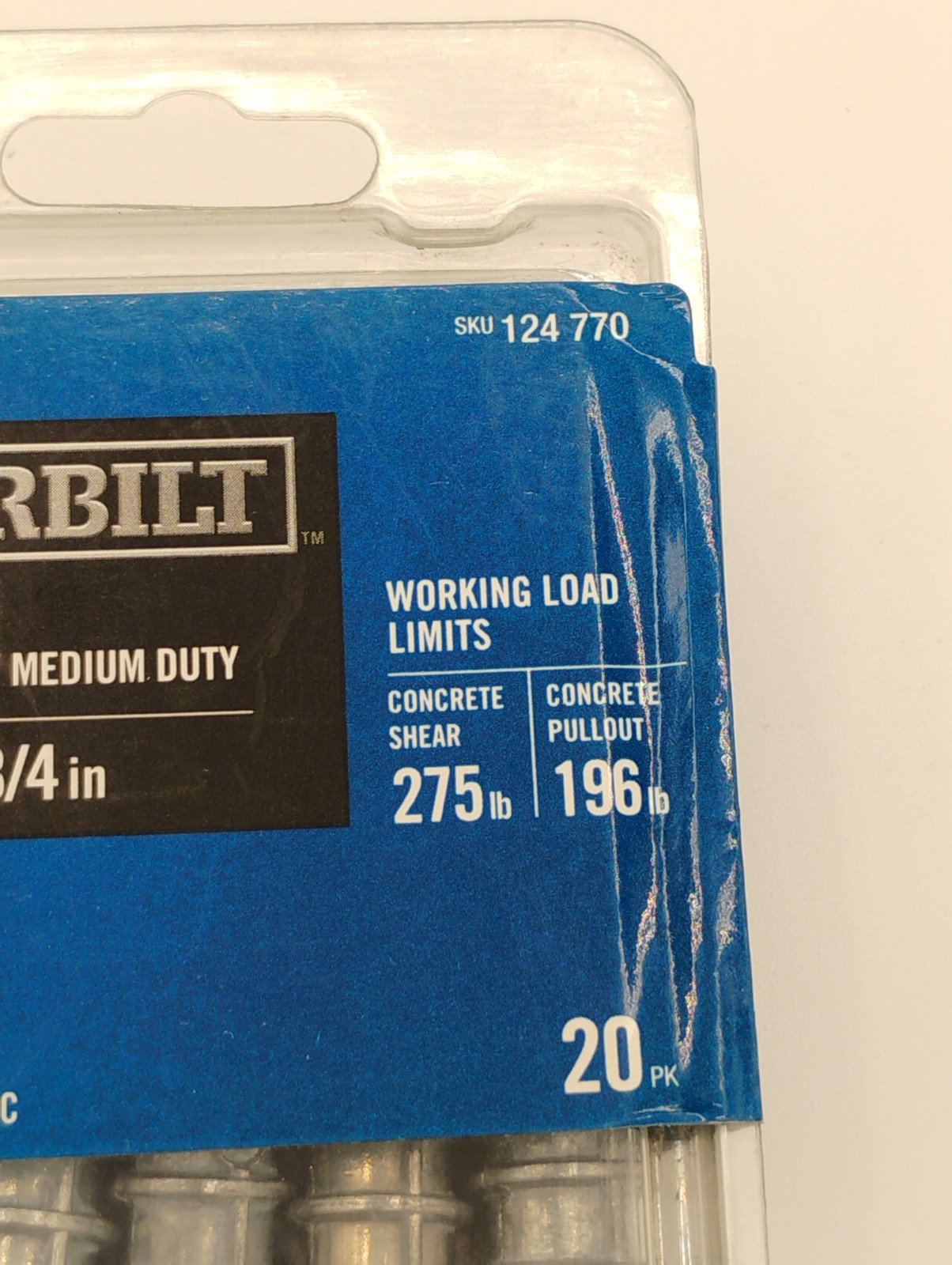 Everbilt Zinc Alloy Masonry Medium Duty 5/16″ X 1-3/4″ Lag Shields 20 PK, New