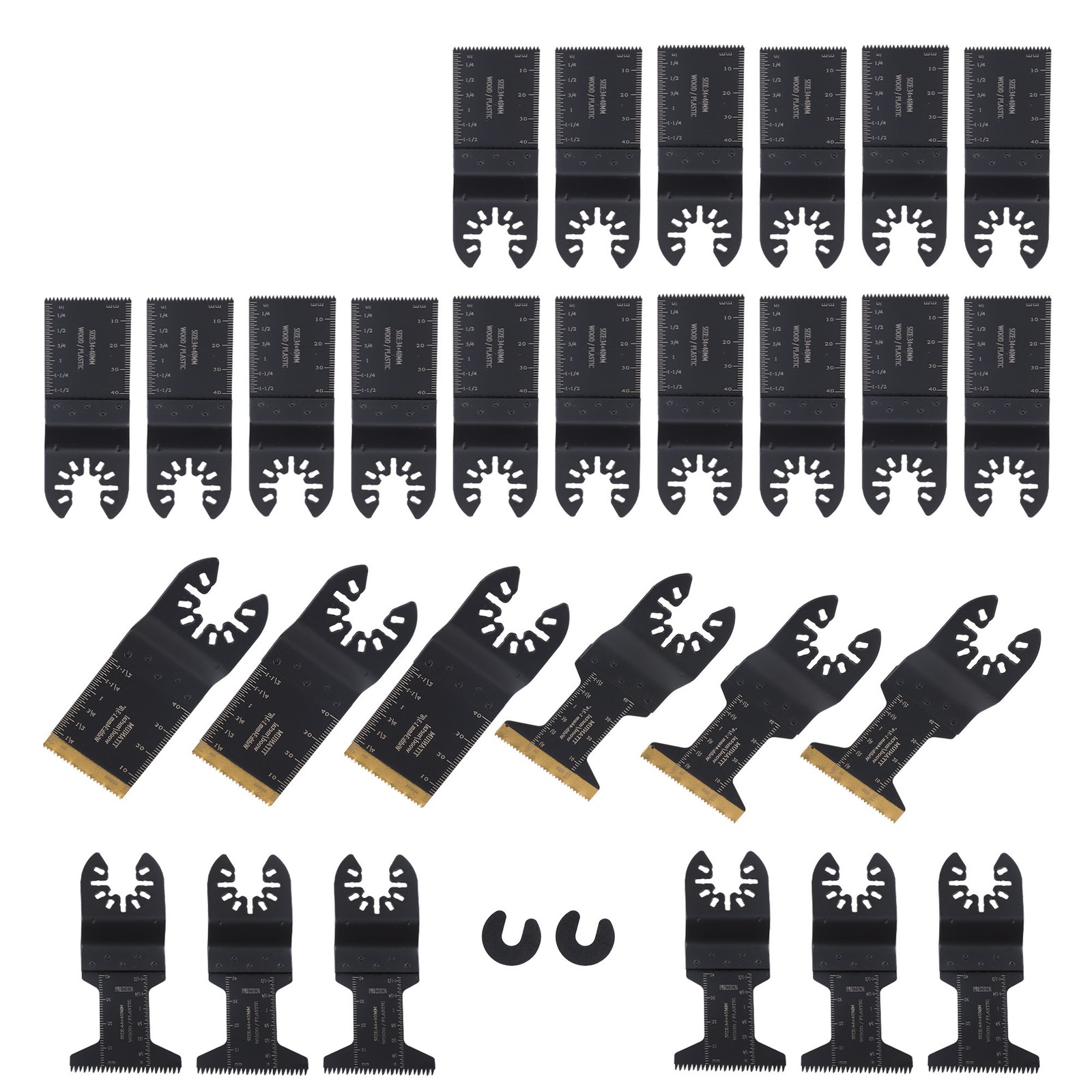 Universal Titanium Multitool Blades 28 PCS Oscillating Saw Blades Kit
