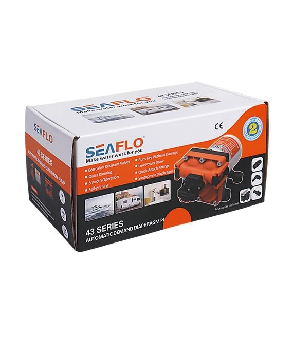 SEAFLO 12V 3.0 GPM 43 PSI 43 Series DC Diaphragm Pump