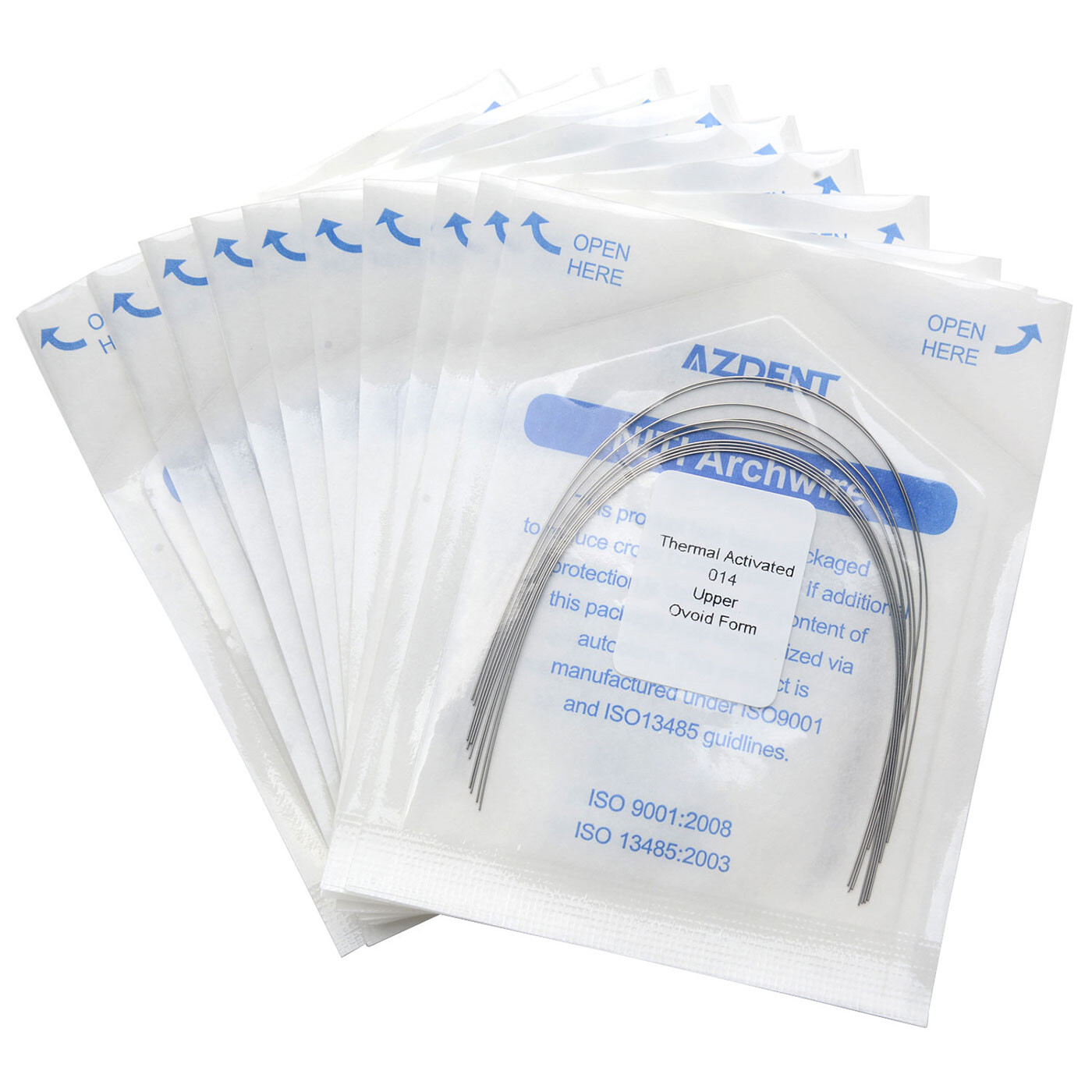Dental Orthodontics Heat Thermal Activated Niti Arch Wire Ovoid/Nature AZDENT