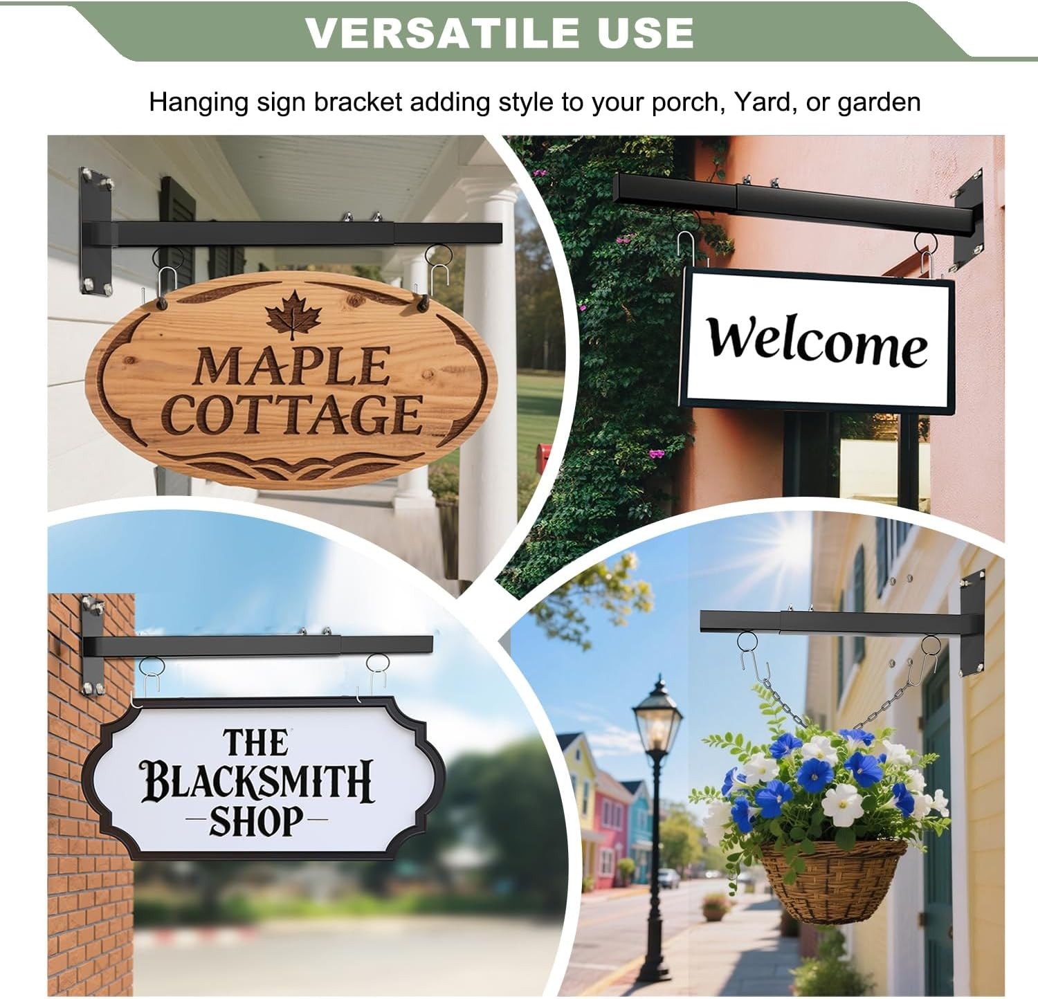 20″-28″ Scalable Hanging Sign Bracket, Sign Brackets Hanging Sign Outside