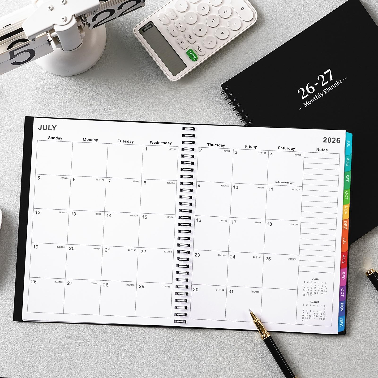 2026-2027 Monthly Planner – Academic Planner/Calendar 8 x 10 inches, Black