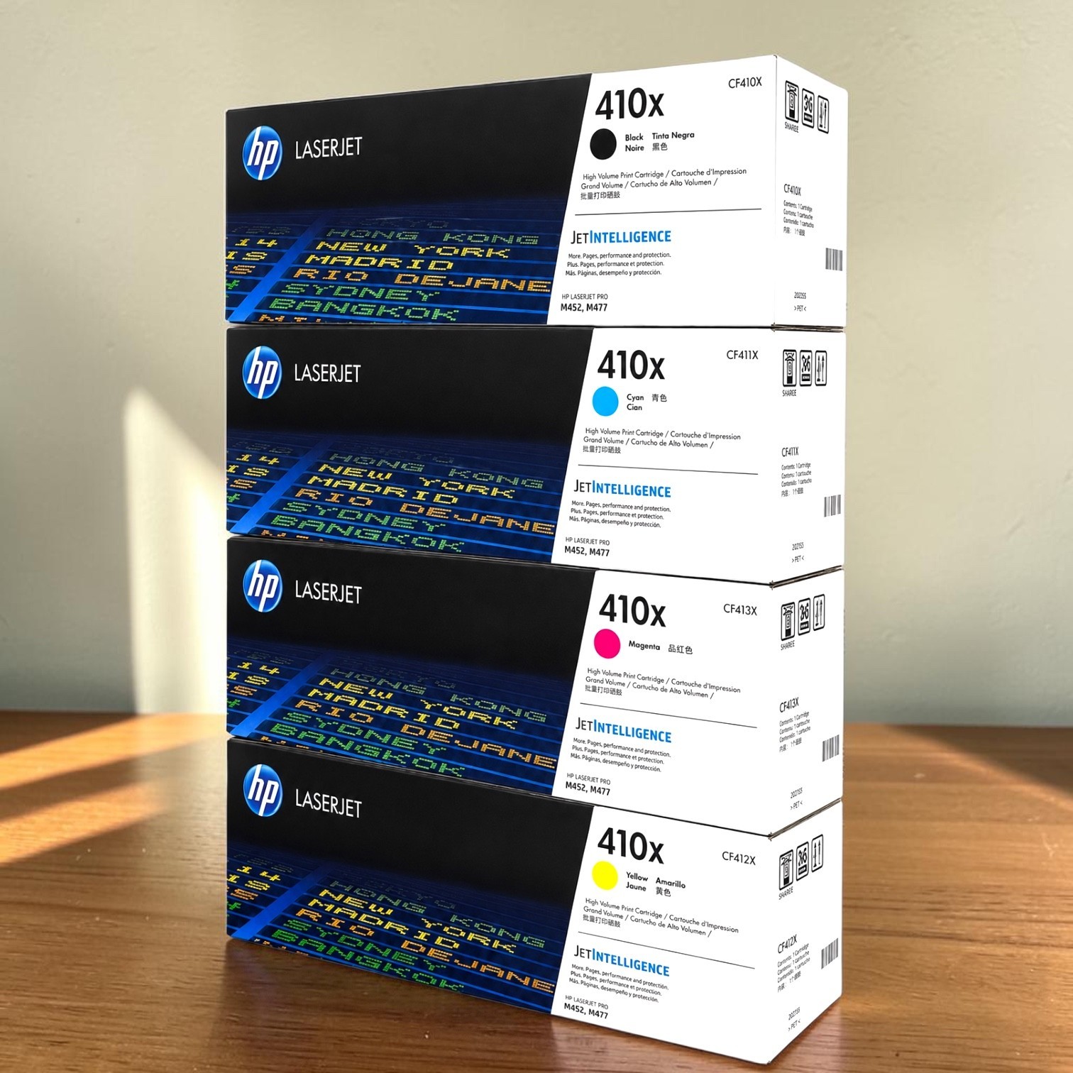 HP 410X High Yield Toner Cartridge Set CF410X-413X CMYK M452/M477 New Sealed Box
