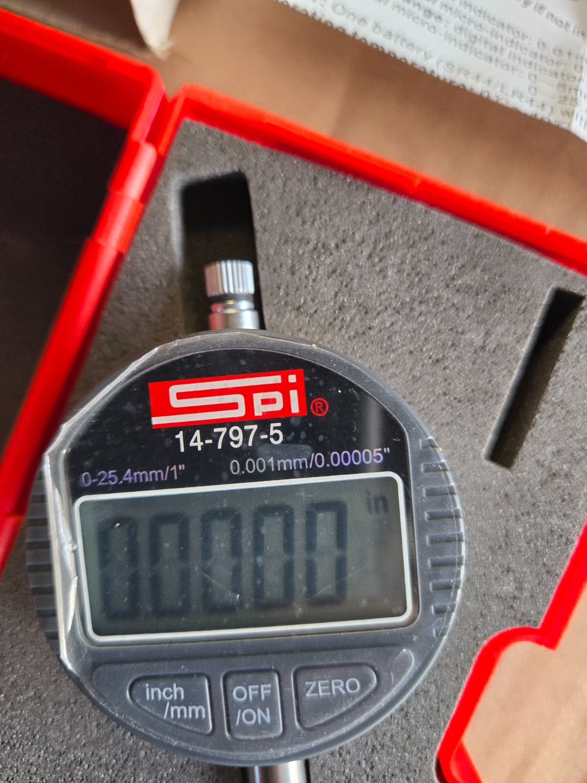 SPI 14-797-5 DIGITAL DIAL INDICATOR 1” max travel Resolution .00005”