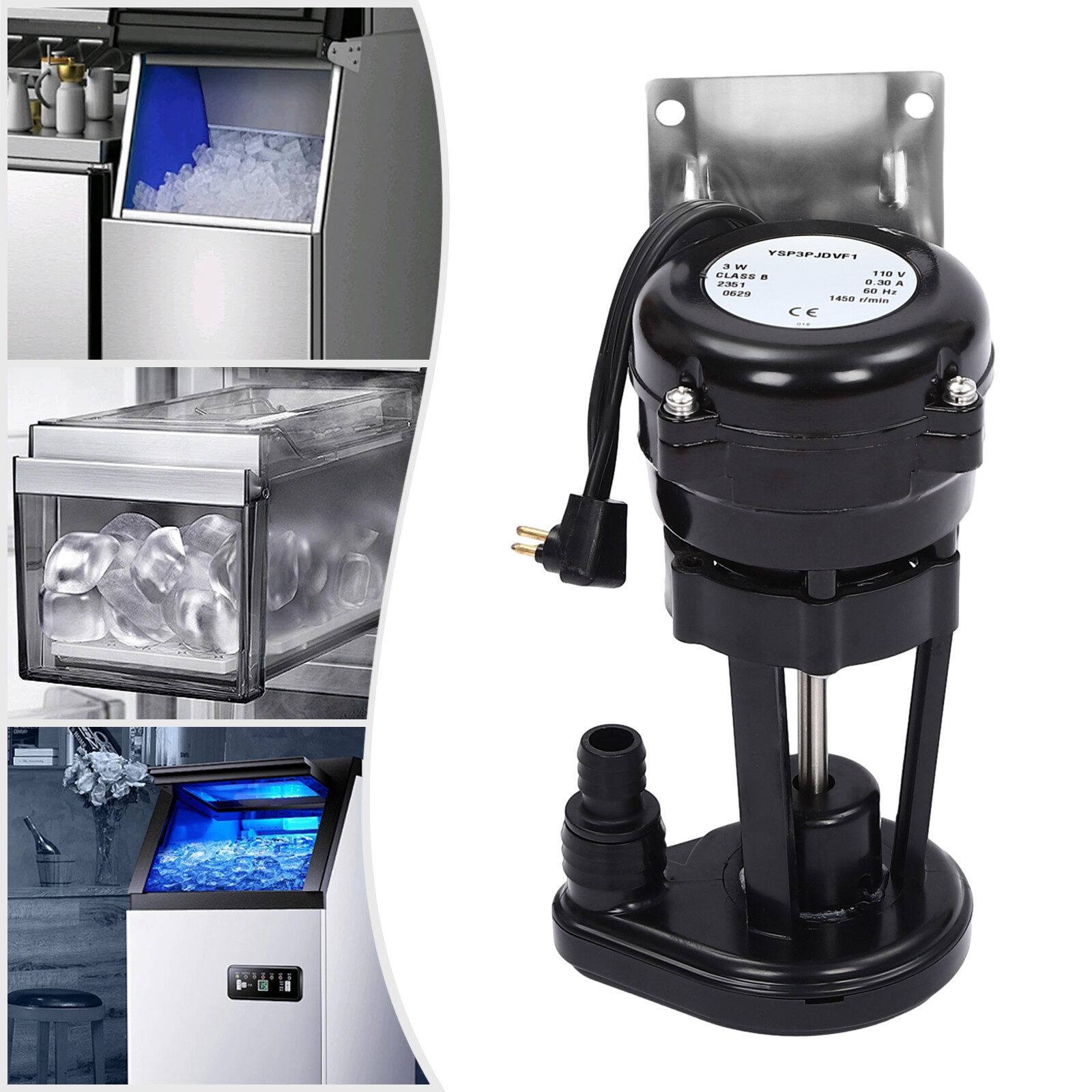 110V Ice Machine Water Pump Replacement For Ice Maker Machine 1450RPM USA