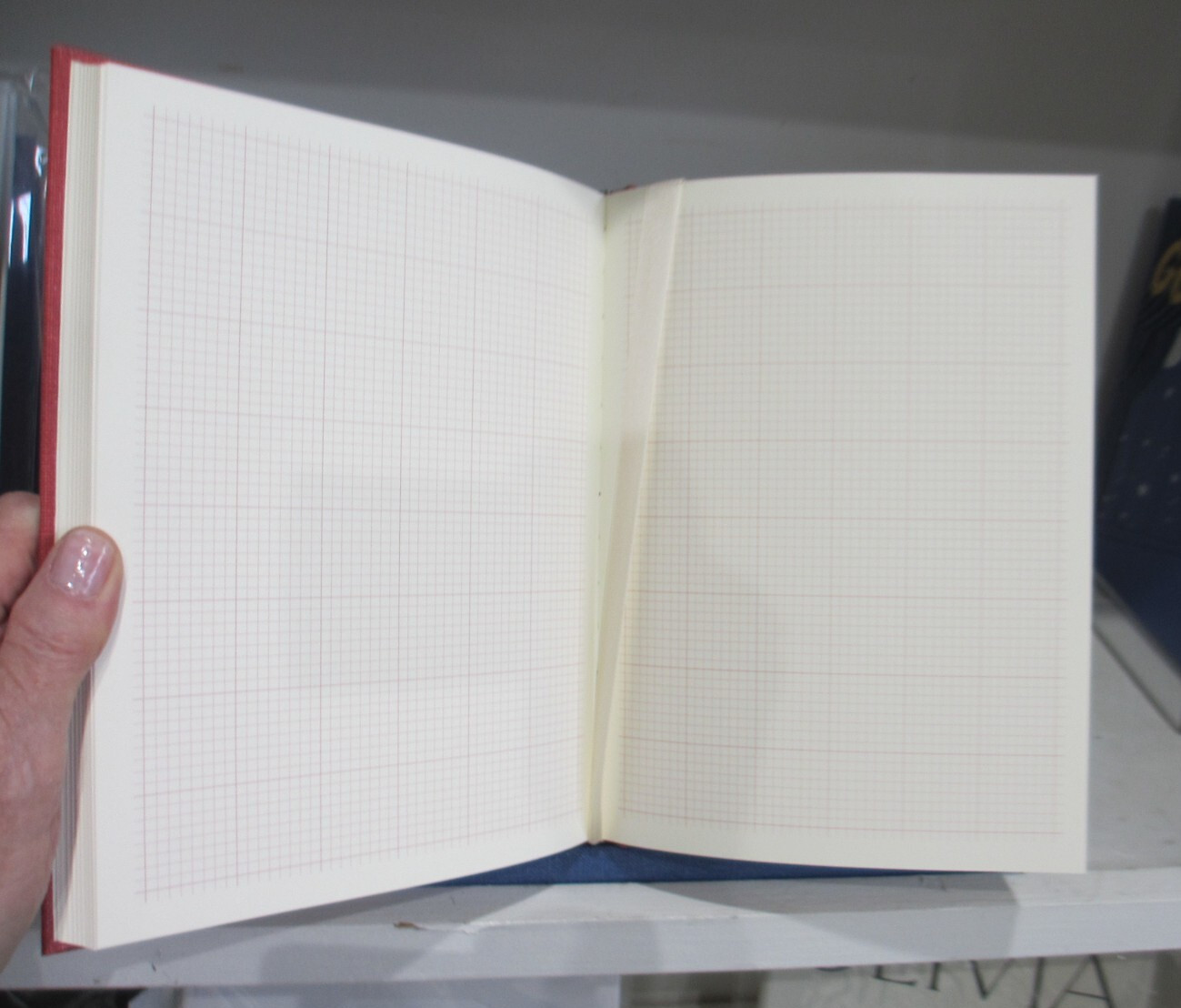 Graph Lined Pages Fabric Hardcover 9″ Journal Graphic Image BLACK