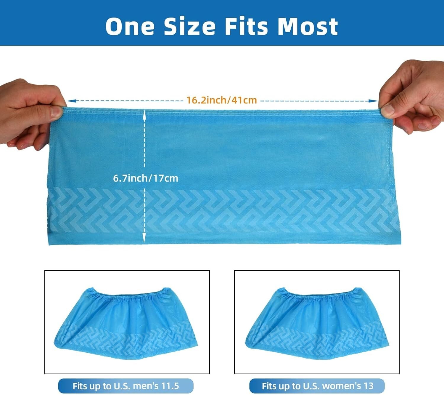 100Pcs Non-woven Disposable Shoe Covers Non-Slip Resistant Dust proof ONE SIZE