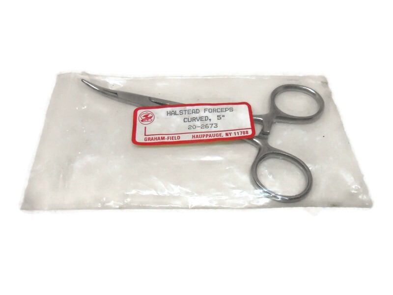 Graham-Field GRAFCO 2673 Stainless Steel CURVED Halstead Forceps Hemostat