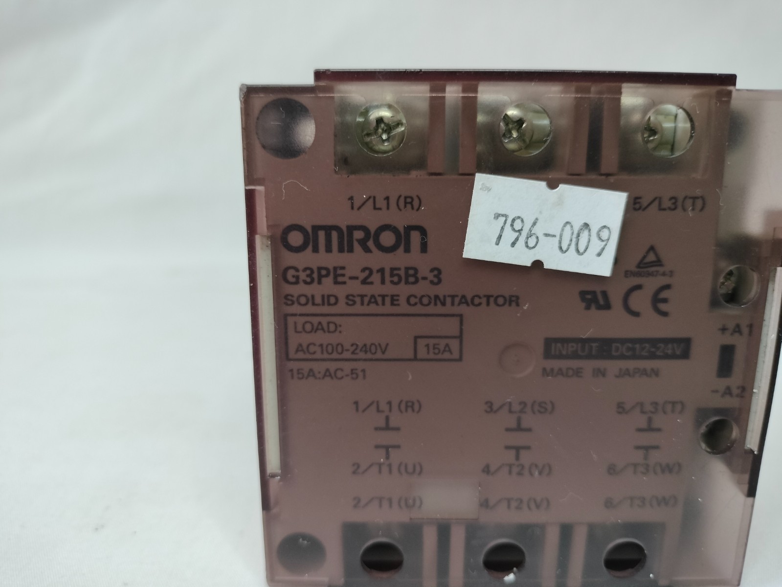 Omron G3PE-215B-3 G3PE215B3 Solid State Contactor AC100-240V 15A DC12-24V