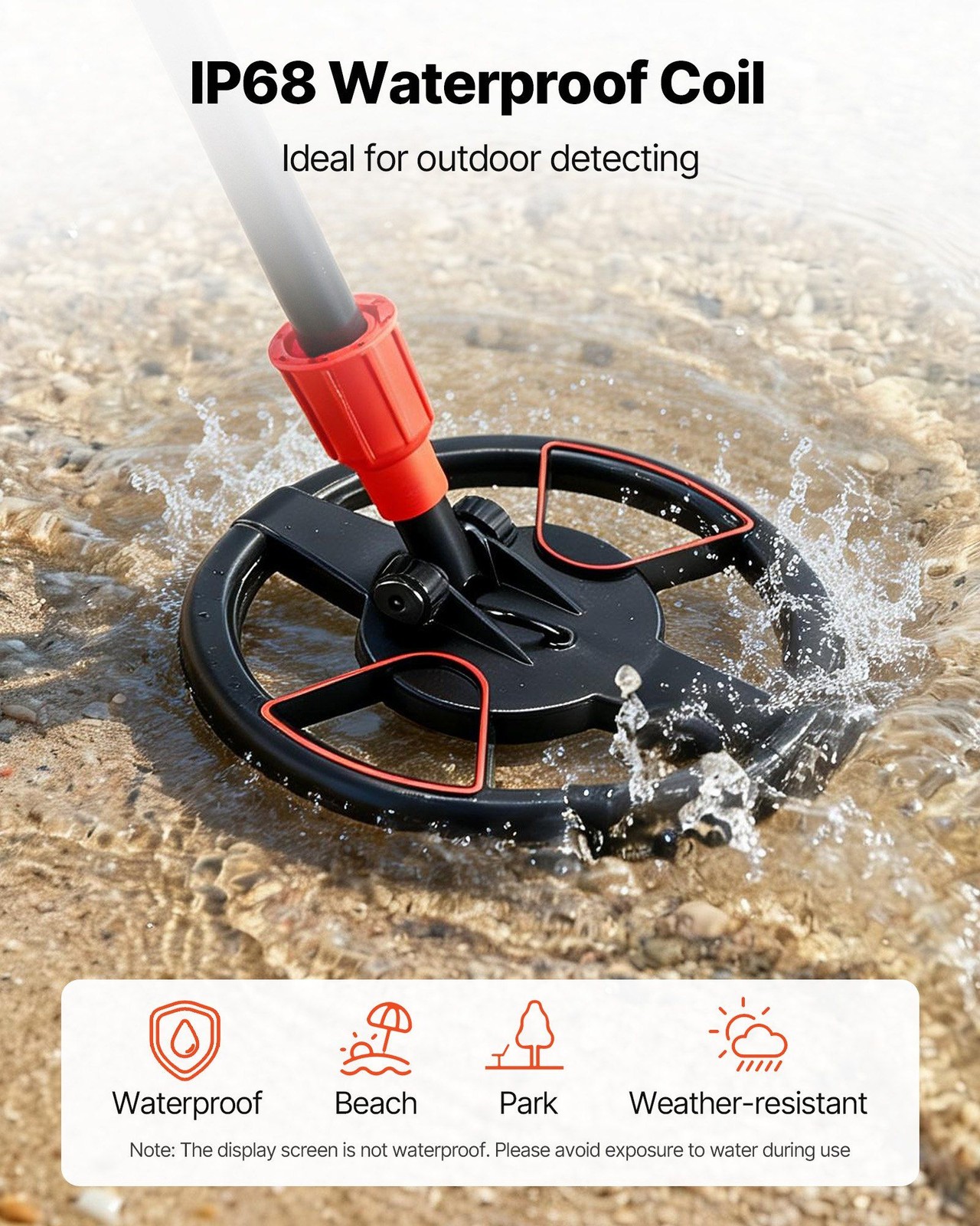 6″ High-Accuracy Metal Detector: LCD, 5.8kHz, IP68 Coil, Telescopic 22.8-33.8″