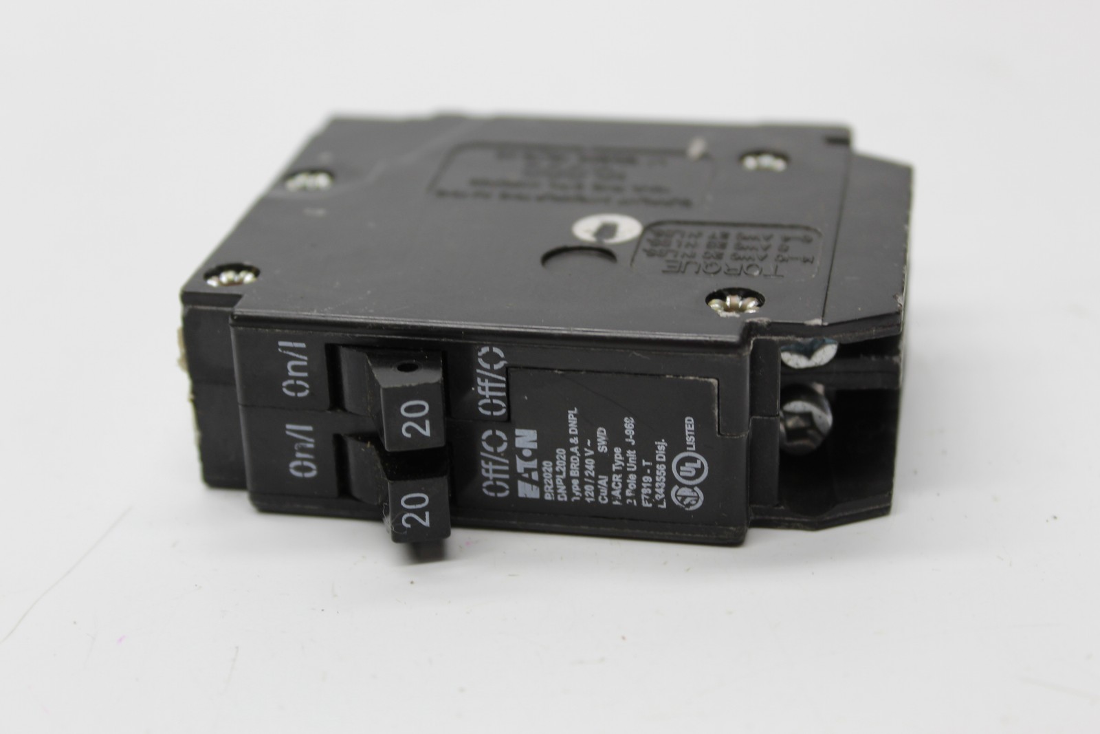 EATON BR2020 BREAKER 2POLES 20AMPS NSNP