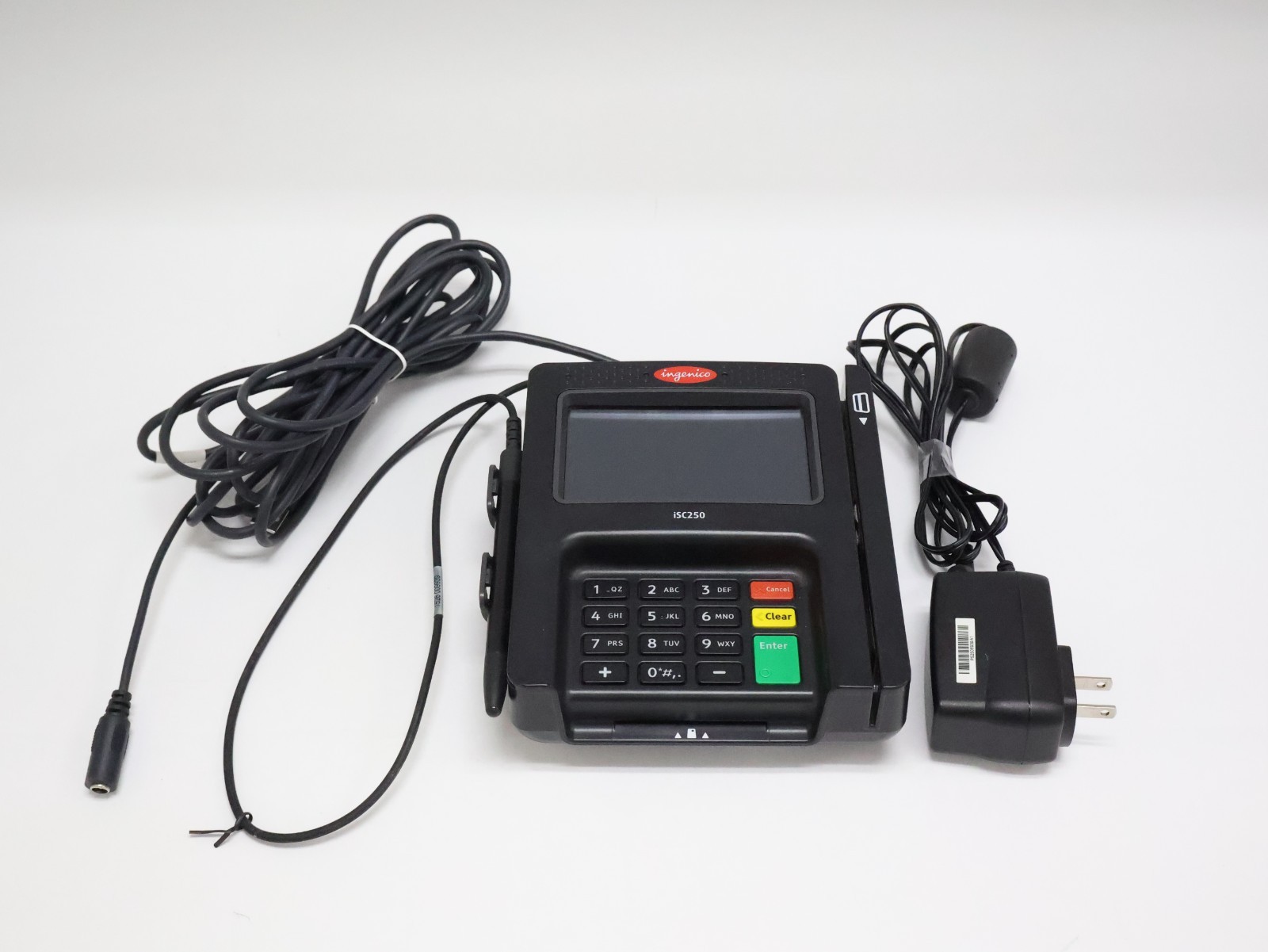 Ingenico iSC250-OPT Color Touchscreen POS Terminal with Power Supply ( AS-IS )