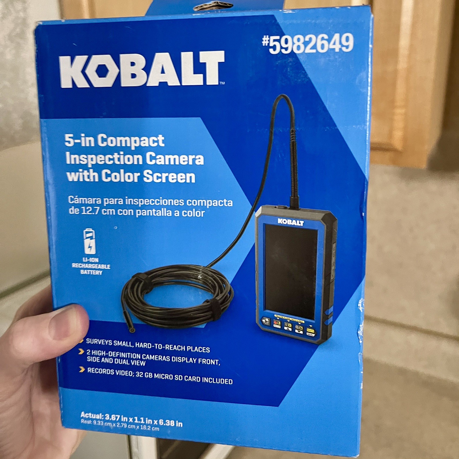 Kobalt 5″ Compact Inspection Camera w/ Color Screen New Open Box