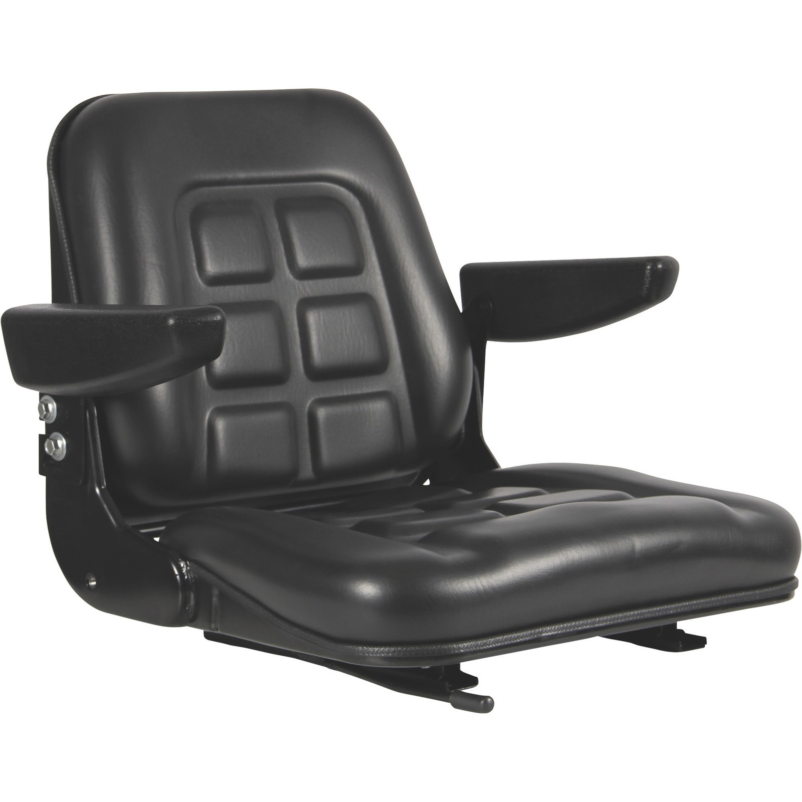 Black Talon Universal Folding Bucket Seat with Armrests, Black, Model# 355000BK