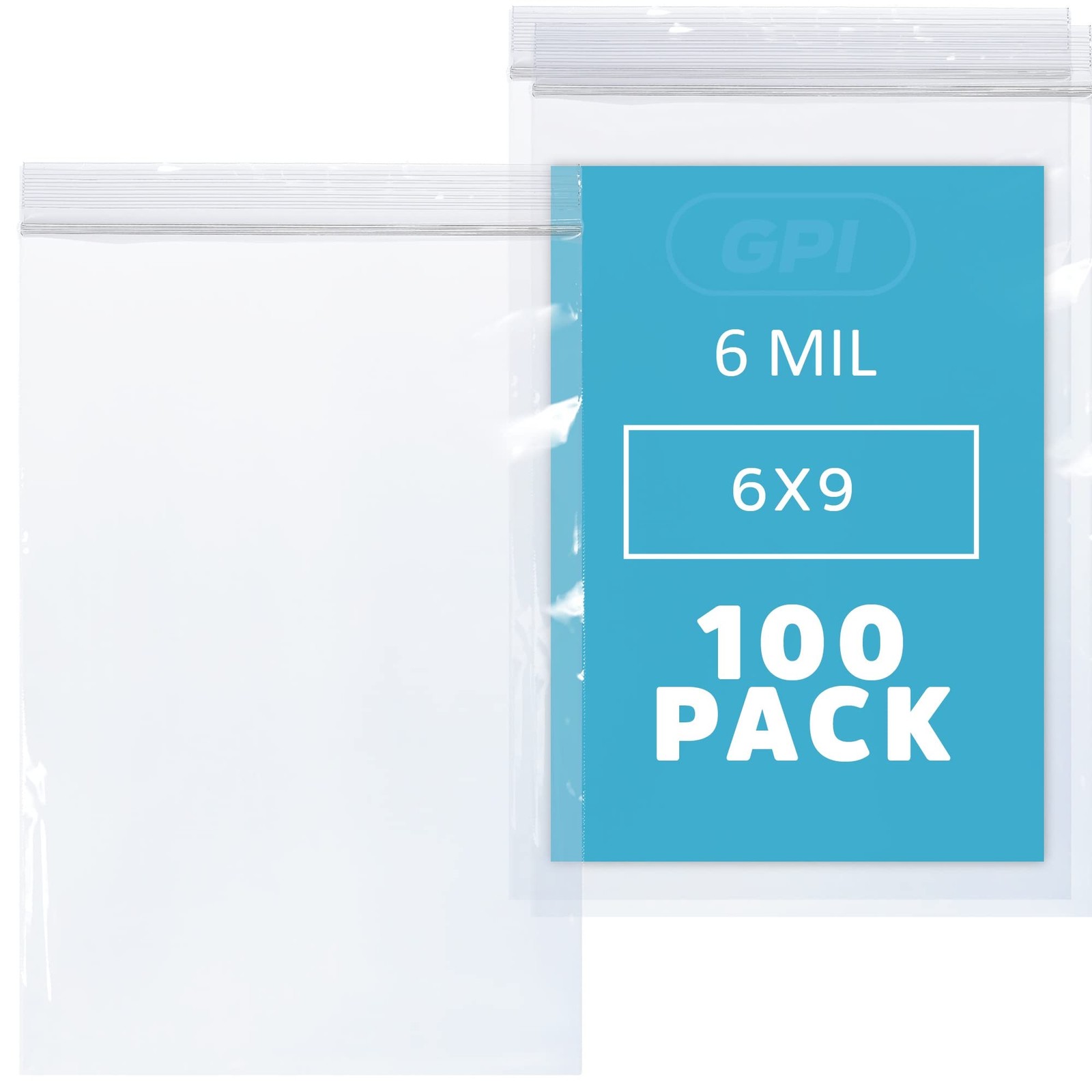 GPI – 6 Mil, Extra Heavy-Duty, 6″ x 9″ Clear Plastic Reclosable Zip Bags, Qua…