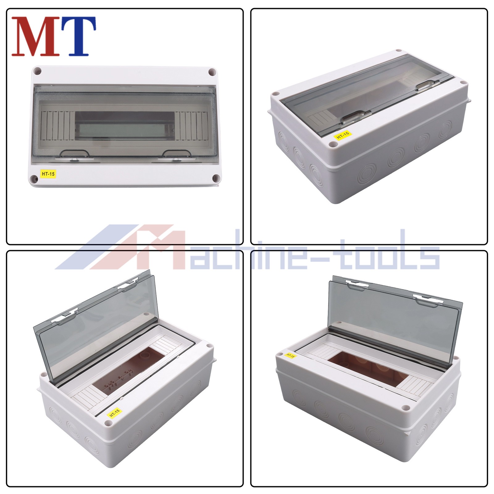 15 Way MCB Enclosure, IP65 Outdoor Rated, DIN Rail & Neutral Link