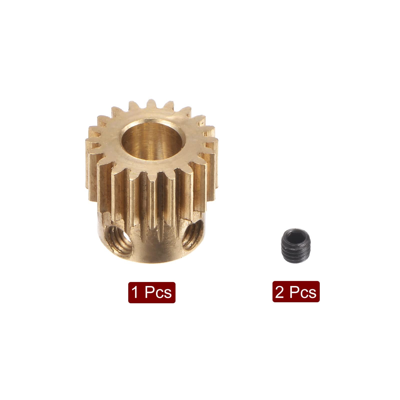 uxcell Pinion Gear Set Brass Motor Rack Straight Spur Gear with Step 0.5 Mod …