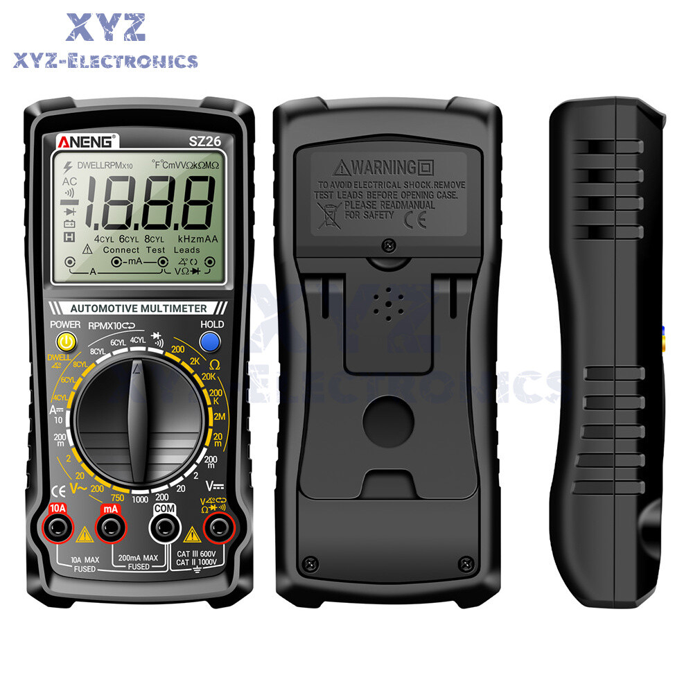 SZ26 Digital Multimeter 0-1000V 1999 Count AC/DC Car Overhaul Diode Resistance